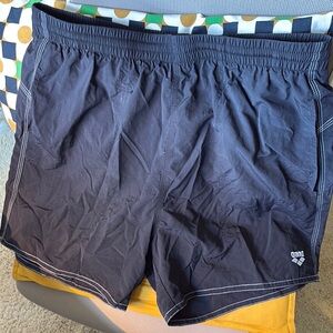 Black and White Athletic Performance Shorts